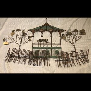 C JERE SIGNED METAL WALL ART SCULPTURE BANDSTAND